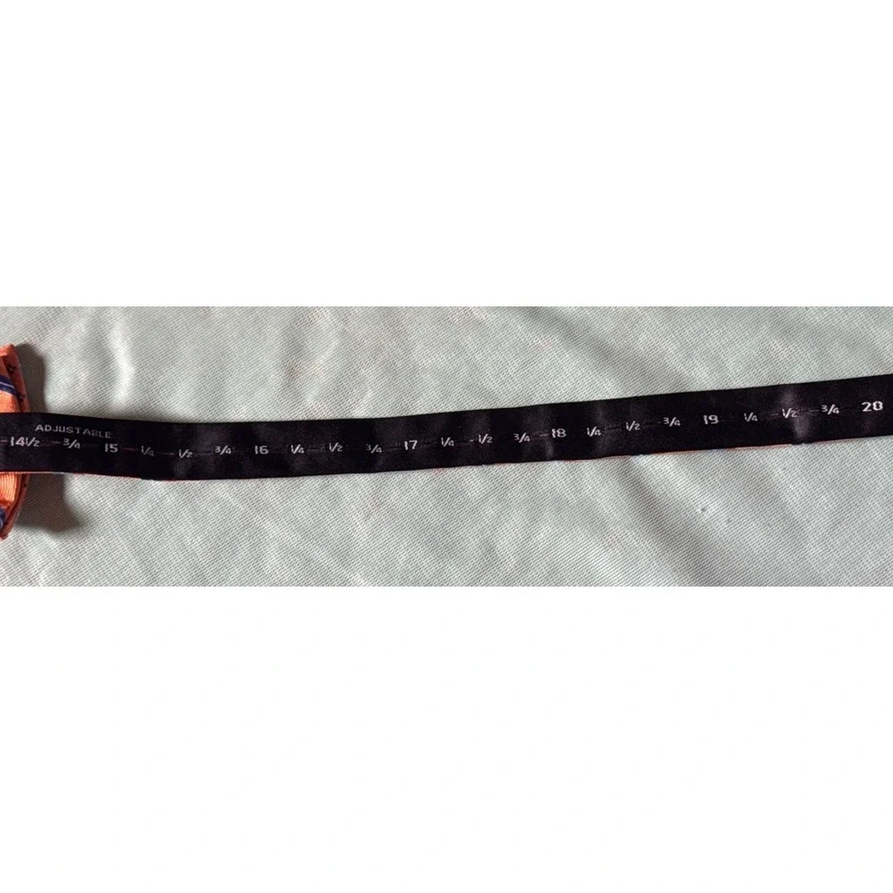 Saddlebred Mens Orange Striped Bow Tie Silk Blend Adjustable Pre-Tied Prep Style